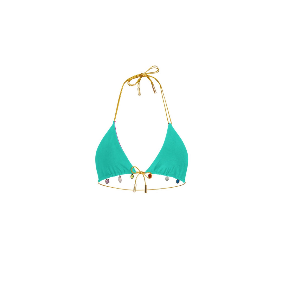 Aquessa Reversible Gemstone Bikini Top - Neon Pink & Neon Teal - Limited Edition