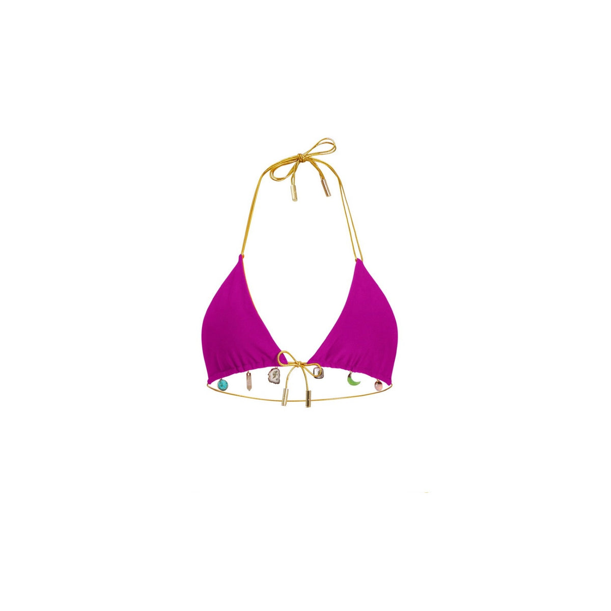 Solmera Reversible Gemstone Bikini Top - Fuchsia & Neon Orange - Limited Edition
