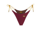 Wine/Chocolate Thongkini Bottom | Reversible (Sample Sale)