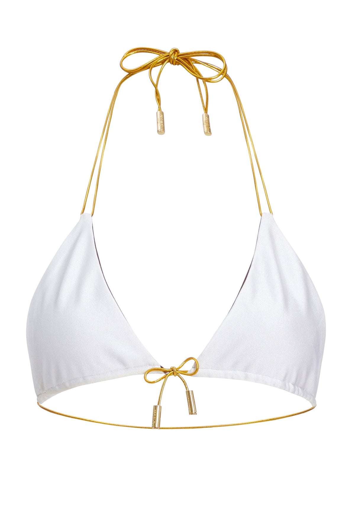 White/Chocolate Bikini Top | Reversible (Sample Sale)