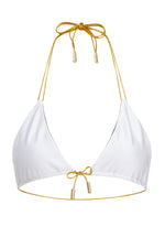 White/Chocolate Bikini Top | Reversible (Sample Sale)