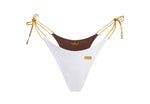 White/Chocolate Thongkini Bottom | Reversible (Sample Sale)
