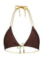 White/Chocolate Bikini Top | Reversible (Sample Sale)