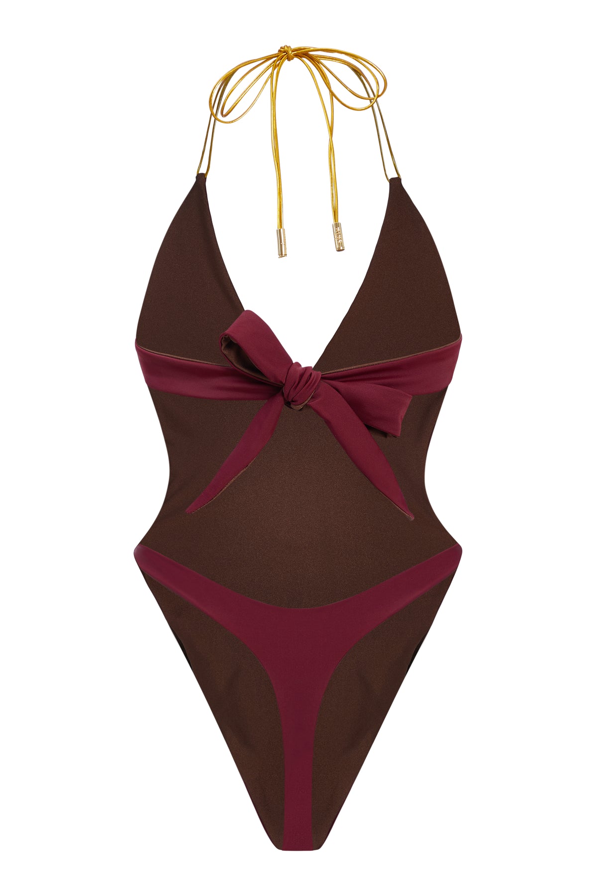 Wine/Chocolate Monokini | Reversible (Sample Sale)