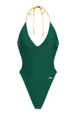 Hunter Green/Chocolate Monokini | Reversible (Sample Sale)