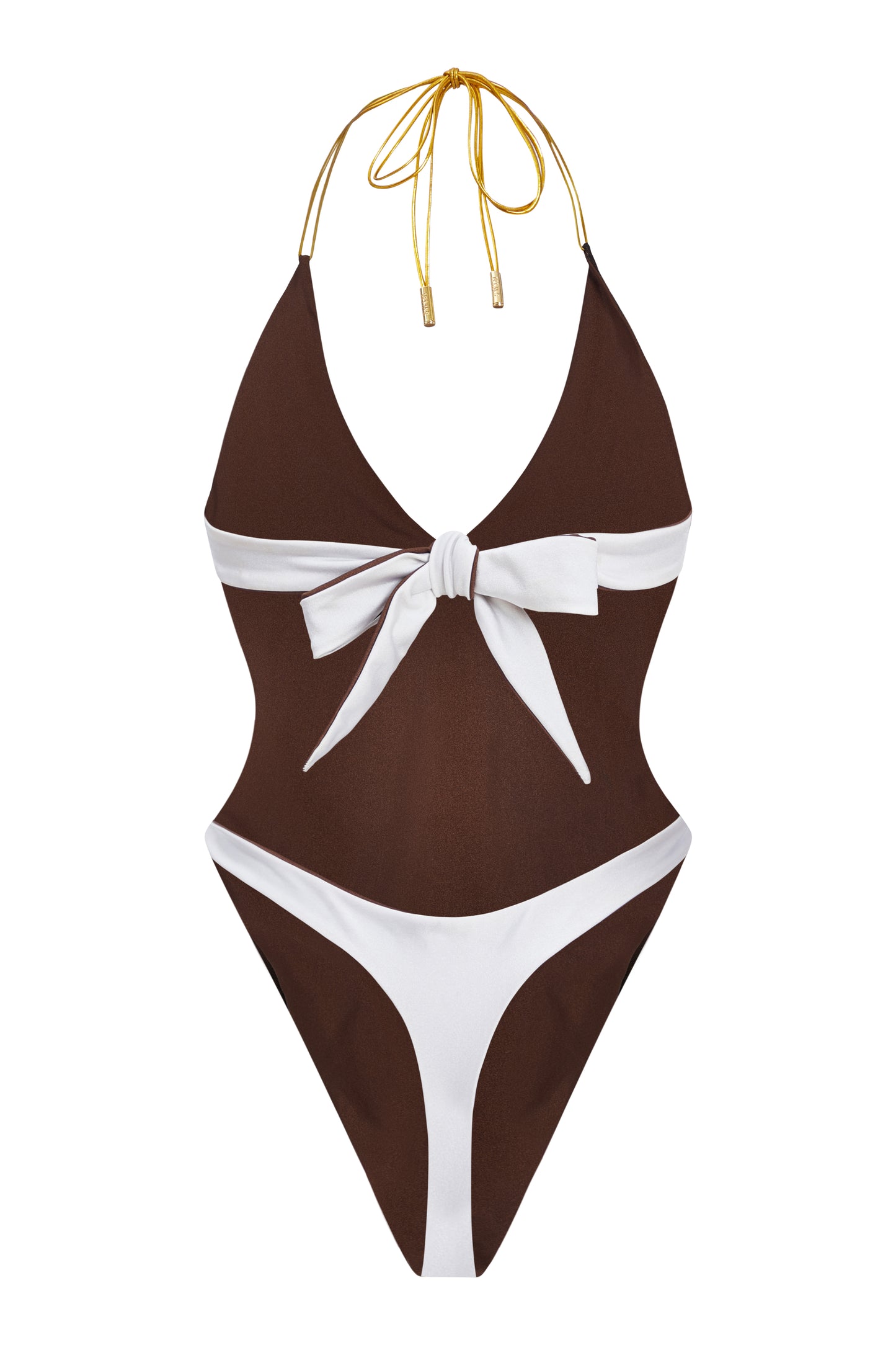 White/Chocolate Reversible Monokini