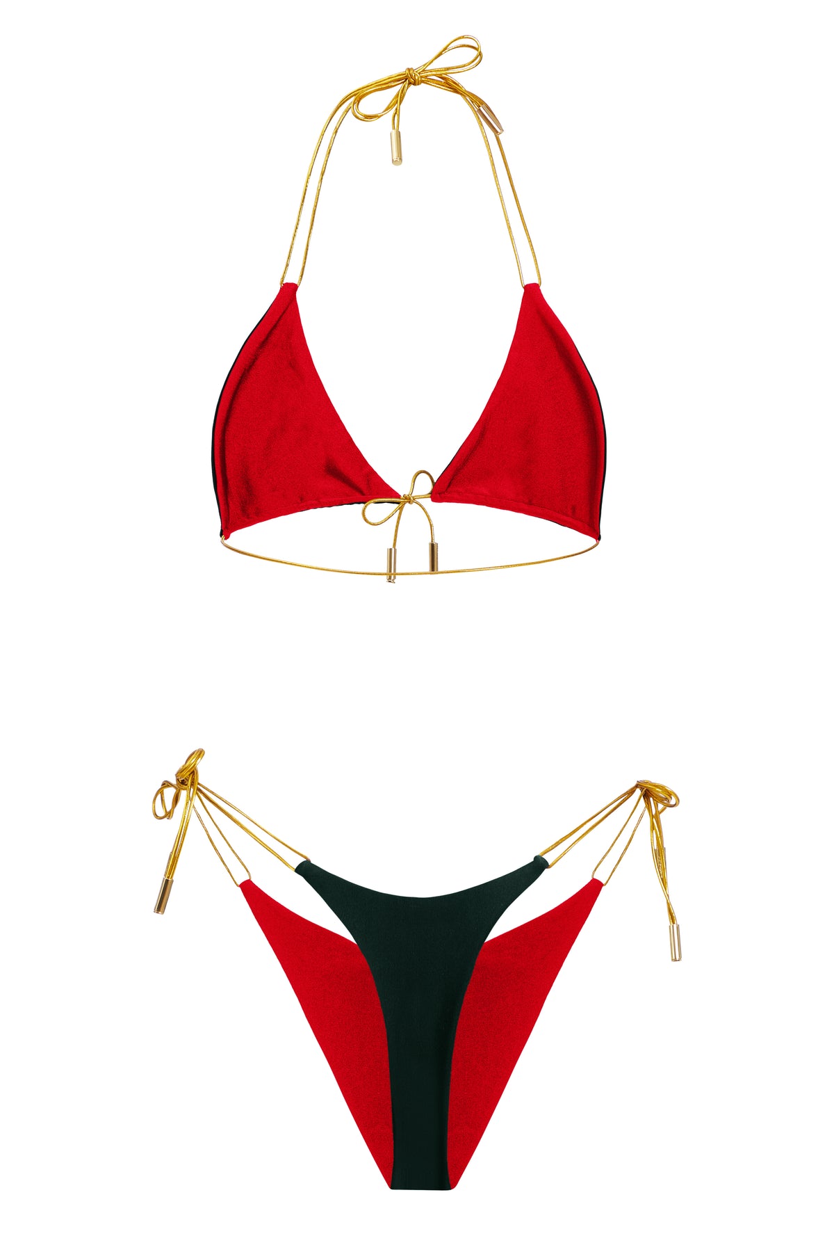 Onyx/Scarlet Bikini Top | Reversible