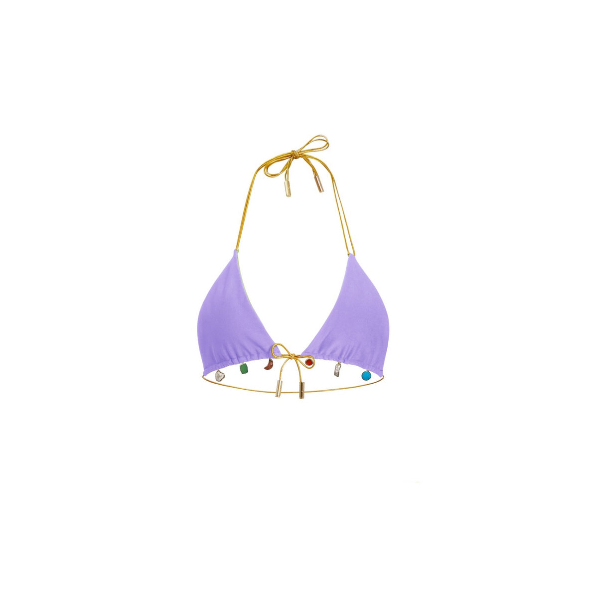Lumara Reversible Gemstone Bikini Top - Lavender & Neon Green - Limited Edition
