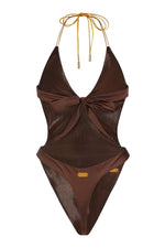 Wine/Chocolate Monokini | Reversible (Sample Sale)