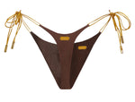 Hunter Green/Chocolate Thongkini Bottom | Reversible (Sample Sale)