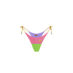 Prism Reversible Thongkini Bottom - Neon Green, Rose Pink & Lavender