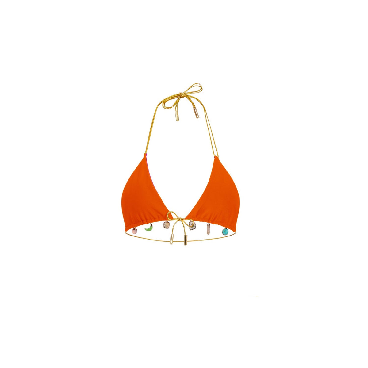 Solmera Reversible Gemstone Bikini Top - Fuchsia & Neon Orange - Limited Edition