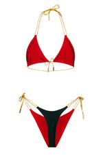 Onyx/Scarlet Thongkini Bottom | Reversible