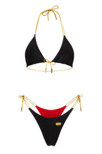 Onyx/Scarlet Thongkini Bottom | Reversible