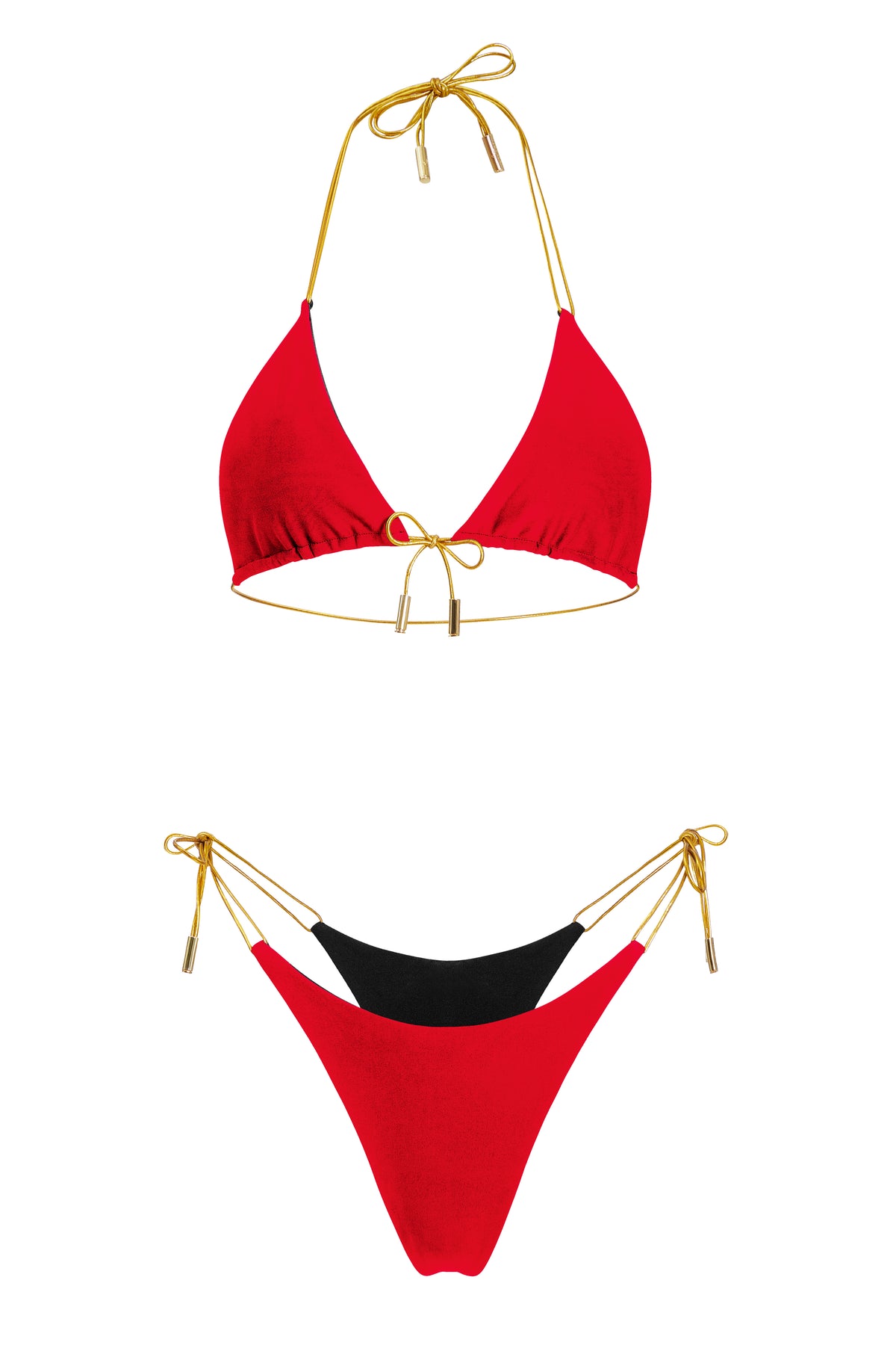 Onyx/Scarlet Thongkini Bottom | Reversible