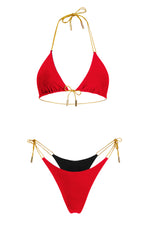 Onyx/Scarlet Thongkini Bottom | Reversible