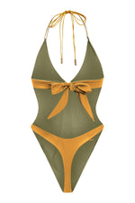 Olive/Bronze Monokini | Reversible