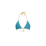 Mosaic Reversible Bikini Top - Dark Teal & Black Cracked Stone Holographic