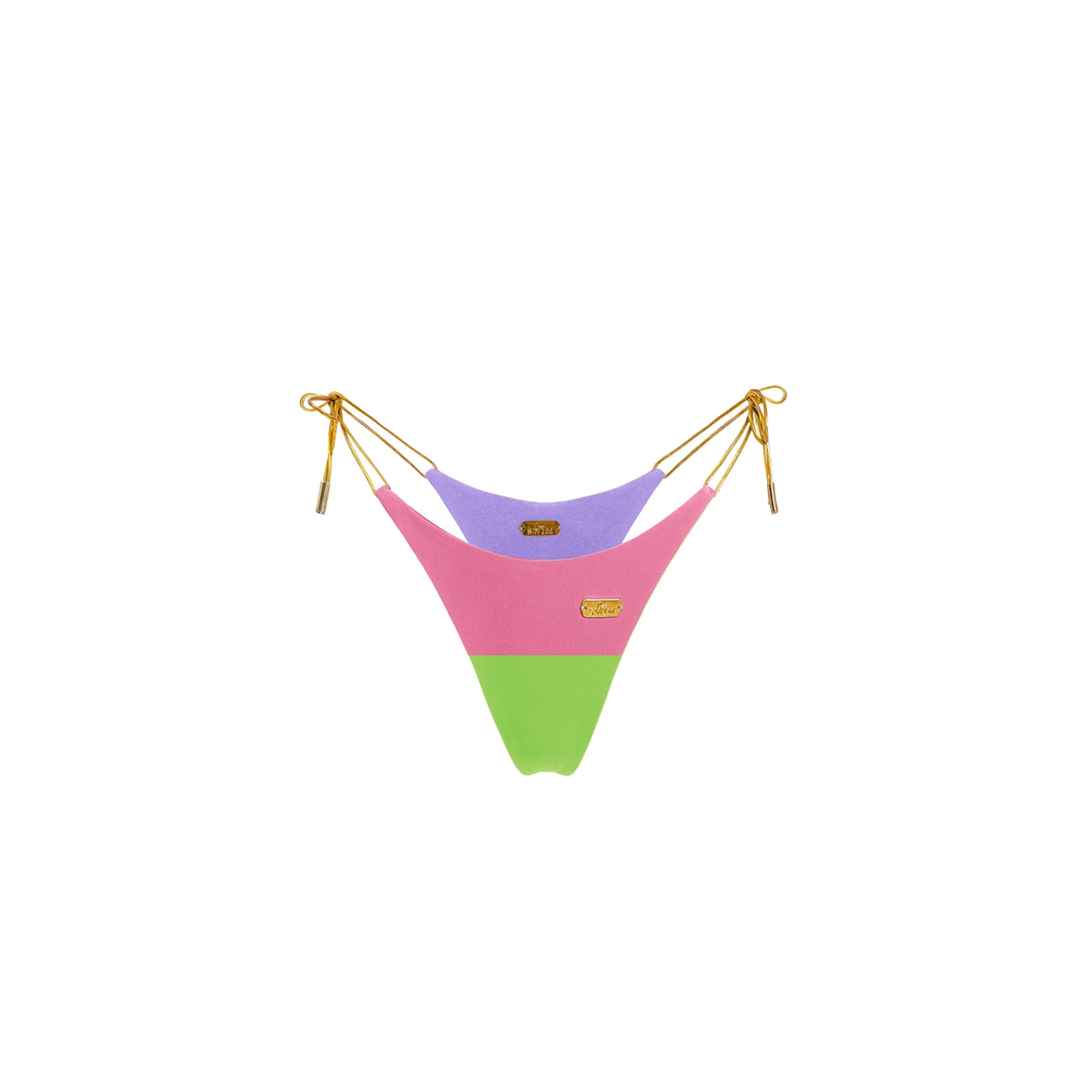 Prism Reversible Thongkini Bottom - Neon Green, Rose Pink & Lavender