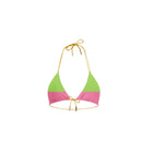 Prism Reversible Bikini Top - Neon Green, Rose Pink & Lavender