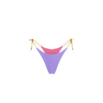 Prism Reversible Thongkini Bottom - Neon Green, Rose Pink & Lavender