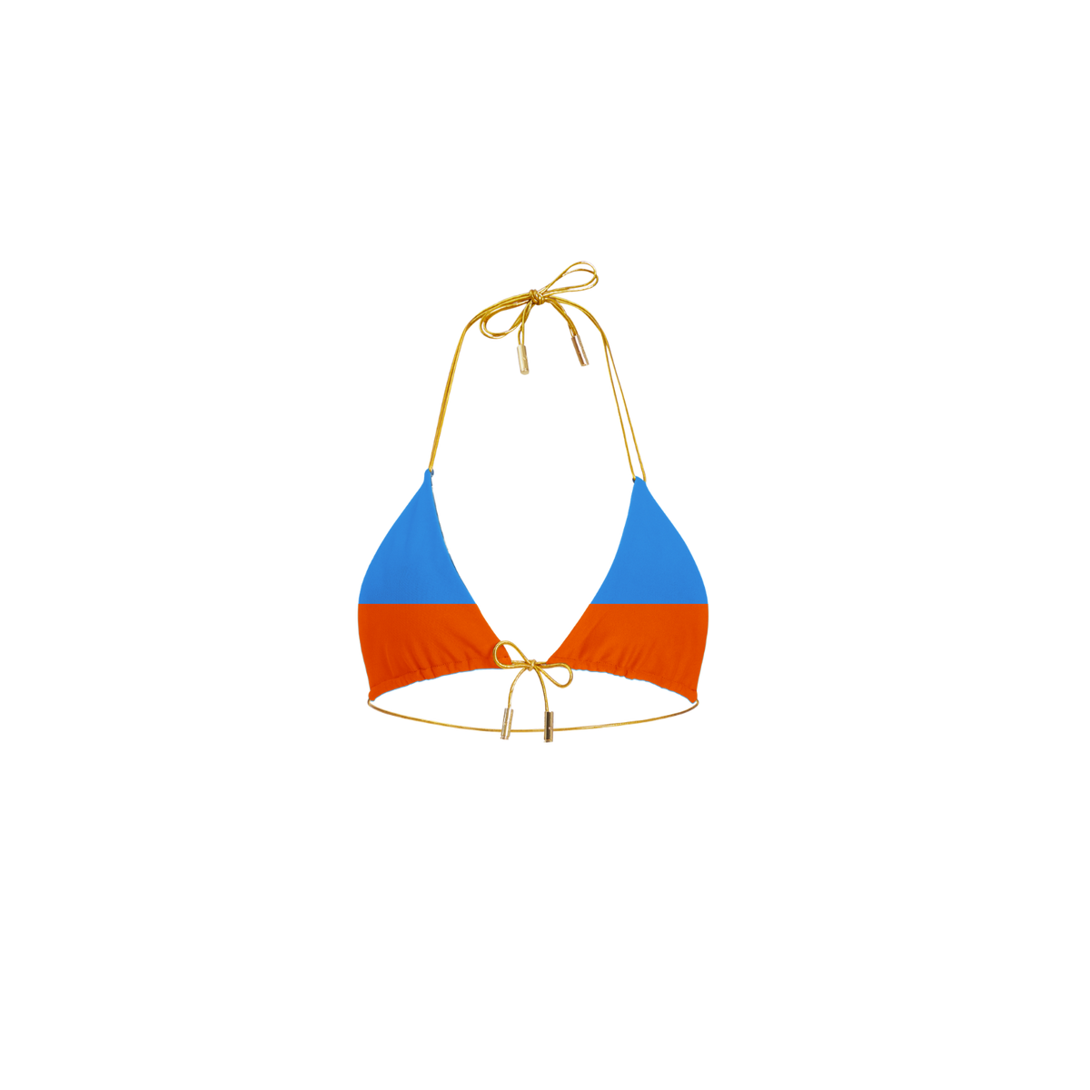 Made In NYC Orange & Blue Reversible Bikini Top - Limited Edition